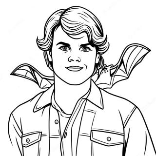 Page A Colorier De Steve Harrington Avec Une Batte 72235-59662