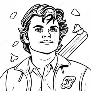 Page A Colorier De Steve Harrington Avec Une Batte 72235-59663