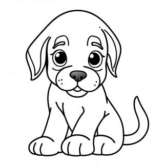 Page A Colorier Chiot Chien De Sang Mignon 72315-59725