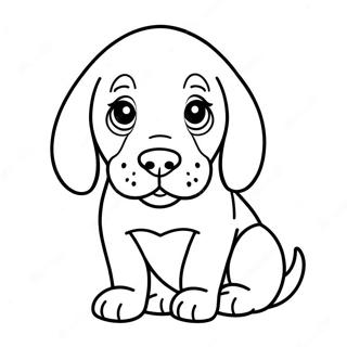 Page A Colorier Chiot Chien De Sang Mignon 72315-59726