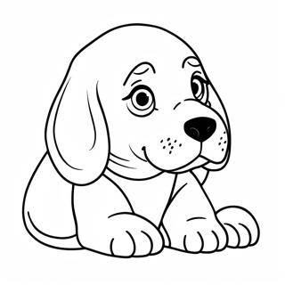 Page A Colorier Chiot Chien De Sang Mignon 72315-59727