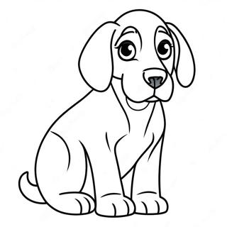 Page A Colorier Chiot Chien De Sang Mignon 72315-59728