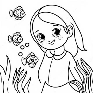 Page A Colorier Deema Avec Poissons Colores 72415-59805