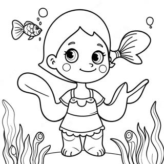 Page A Colorier Deema Avec Poissons Colores 72415-59807