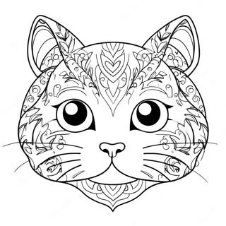 Page A Colorier De Tete De Chat Mignonne 72465-59847