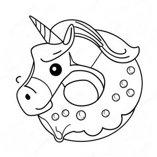 Donut Licorne Pages À Colorier