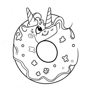 Page A Colorier De Donut Licorne Etincelant 72545-59906