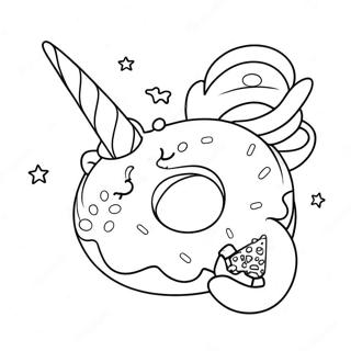 Page A Colorier De Donut Licorne Etincelant 72545-59907