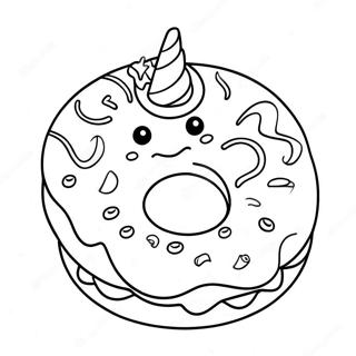 Page A Colorier De Donut Licorne Etincelant 72545-59908