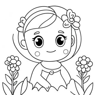 Page A Colorier Cute Alexa Avec Fleurs 72645-59990