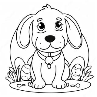 Page A Colorier De Chien De Paques 72664-59998