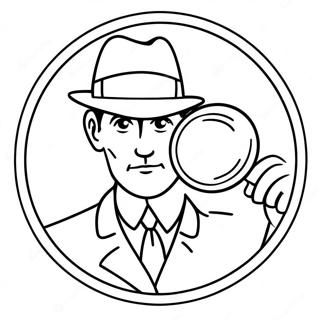 Page A Colorier Detective Avec Loupe 72755-60069