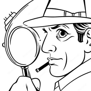 Page A Colorier Detective Avec Loupe 72755-60072