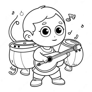 Page A Colorier Juin De Little Einsteins Jouant Avec Des Instruments De Musique 72835-60137