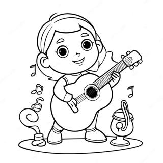 Page A Colorier Juin De Little Einsteins Jouant Avec Des Instruments De Musique 72835-60140