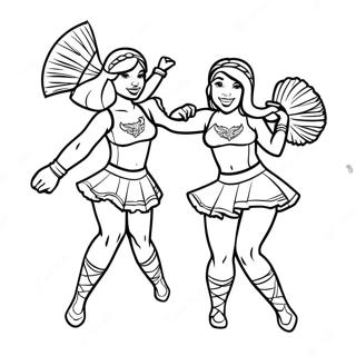 Page A Colorier Cheerleaders Des Vikings En Action 7285-5925