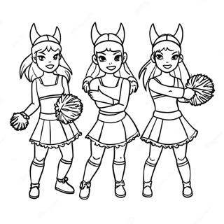 Page A Colorier Cheerleaders Des Vikings En Action 7285-5928