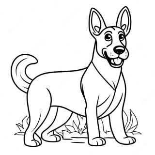 Page A Colorier Malinois Belge Joueur 72875-60172