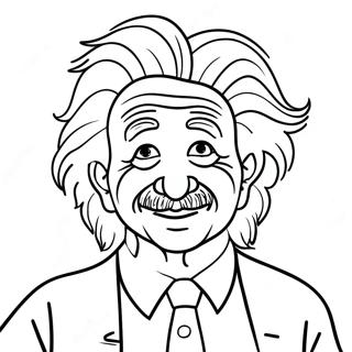 Page A Colorier Albert Einstein Drole Avec Des Cheveux En Desordre 72975-60261