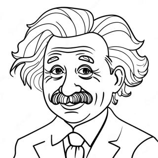 Page A Colorier Albert Einstein Drole Avec Des Cheveux En Desordre 72975-60263