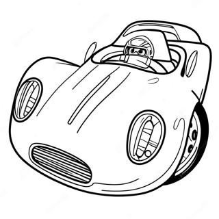 Speed Racer Dans Une Voiture Rapide A Colorier 73115-60365