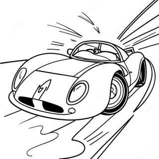 Speed Racer Dans Une Voiture Rapide A Colorier 73115-60366