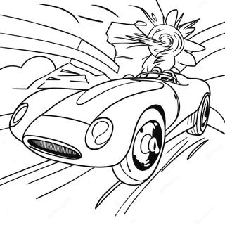 Speed Racer Dans Une Voiture Rapide A Colorier 73115-60368