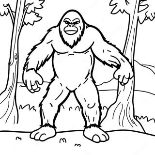 Sasquatch Sournois Pages À Colorier