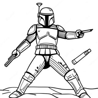 Jango Fett Pages À Colorier