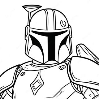 Page A Colorier Jango Fett En Armure De Combat 73225-60450