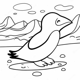 Page A Colorier Tacky Le Pingouin Glissant Sur La Glace 73235-60455