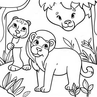 Animaux Colores De La Jungle Page A Colorier 73295-60508