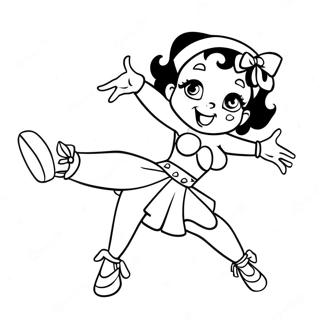 Page A Colorier Betty Boop Dansante 732-587