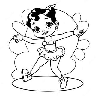 Page A Colorier Betty Boop Dansante 732-588