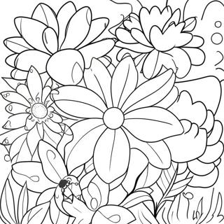 Fleurs Colorees Du Printemps Page A Colorier 73305-60521