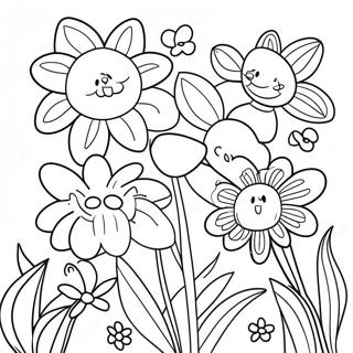 Fleurs Colorees Du Printemps Page A Colorier 73305-60522