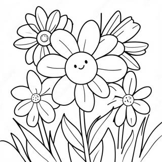 Fleurs Colorees Du Printemps Page A Colorier 73305-60523