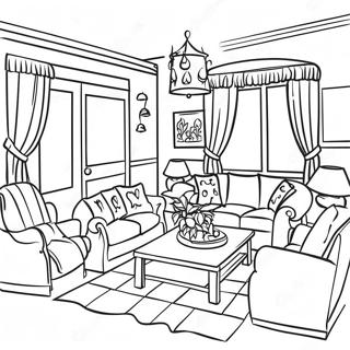 Page A Colorier De Linterieur De La Maison 7334-5962