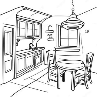 Page A Colorier De Linterieur De La Maison 7334-5963