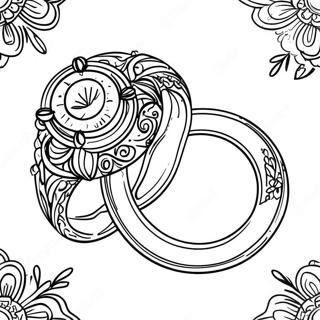 Page A Colorier De Lanneau De Mariage Elegant 73355-60559