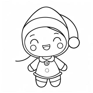 Page A Colorier De La Poupee Lol Mignonne Avec Un Chapeau De Noel 73385-60579