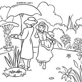 Page A Colorier De Scene De Jardin De Renoir 73646-60782