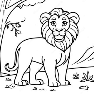 Page A Colorier De Leo Le Lion En Aventure 7365-5992