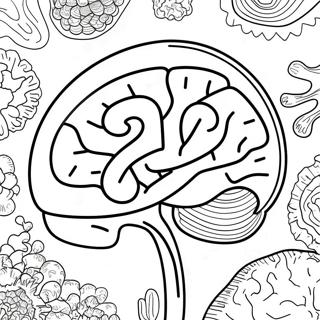 Anatomie Du Cerveau Pages À Colorier