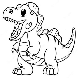 Page A Colorier De Rex Le Dinosaure Rugissant 73746-60866