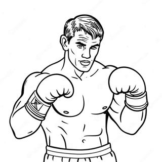 Page A Colorier De Champion De Boxe En Action 7375-5998