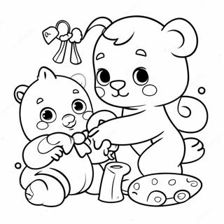 Page A Colorier De Bebes Jouant Avec Des Jouets 73775-60892