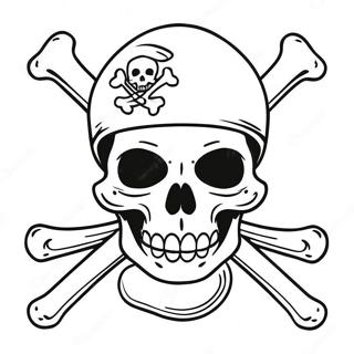 Page A Colorier Du Drapeau Pirate Avec Skull Et Os Croises 73825-60922