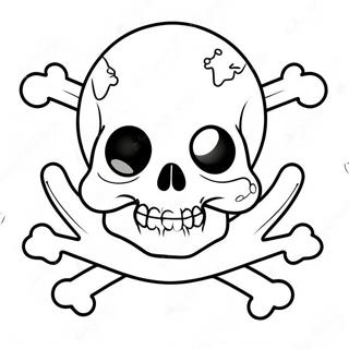 Page A Colorier Un Mignon Skull Et Os Croises De Dessin Anime 73826-60927