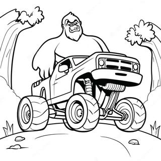 Page A Colorier Bigfoot Monster Truck 74035-61094